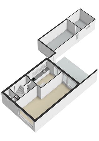 Plattegrond - Valeriusstraat 17, 6444 XD Brunssum - Valeriusstraat 17 Brunssum - Begane grond 3D.jpg